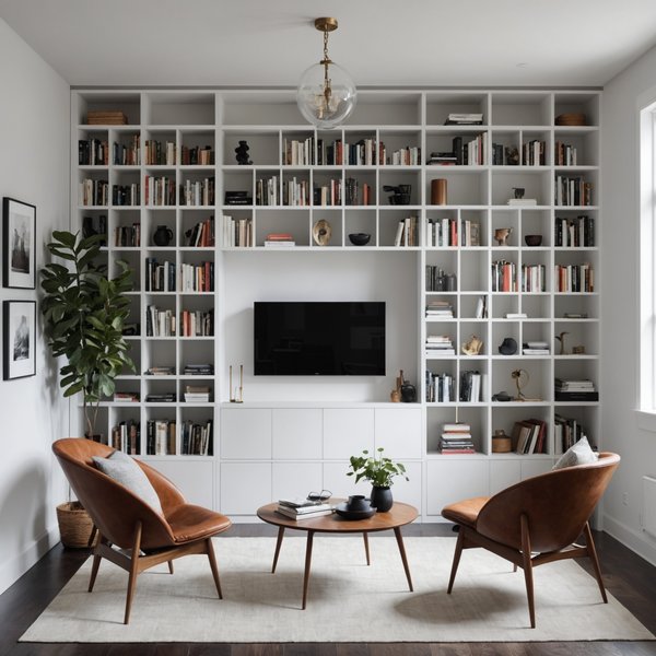 Comment intégrer une bibliothèque murale dans un salon minimaliste?
