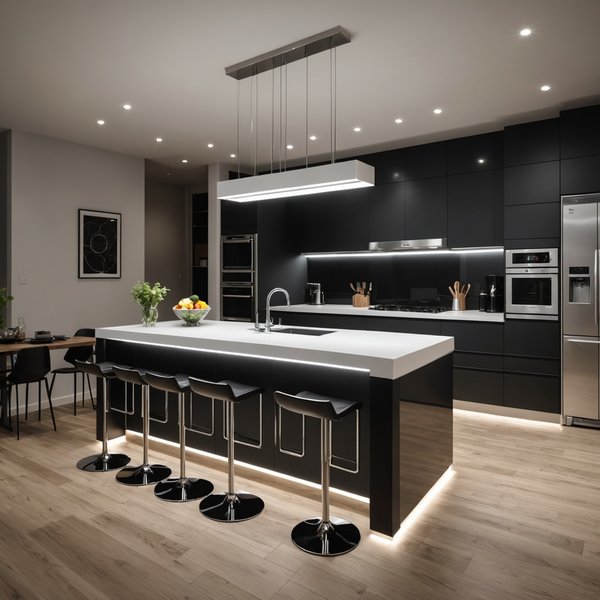 Comment choisir un éclairage LED pour une cuisine avec îlot central?