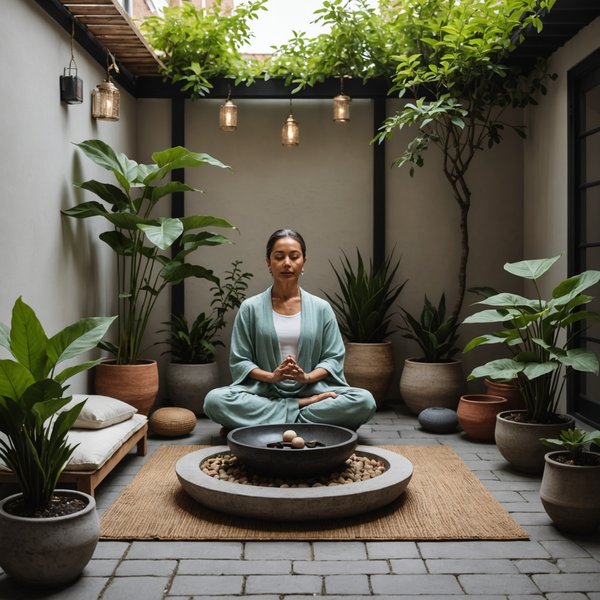 Comment aménager un espace de méditation dans une petite cour intérieure?