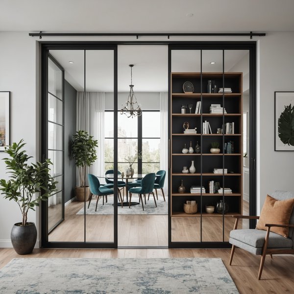 Quels sont les avantages d'une porte coulissante en verre pour une séparation de pièce élégante?