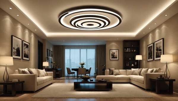 Plafonnier salon moderne : éclairage et style réunis